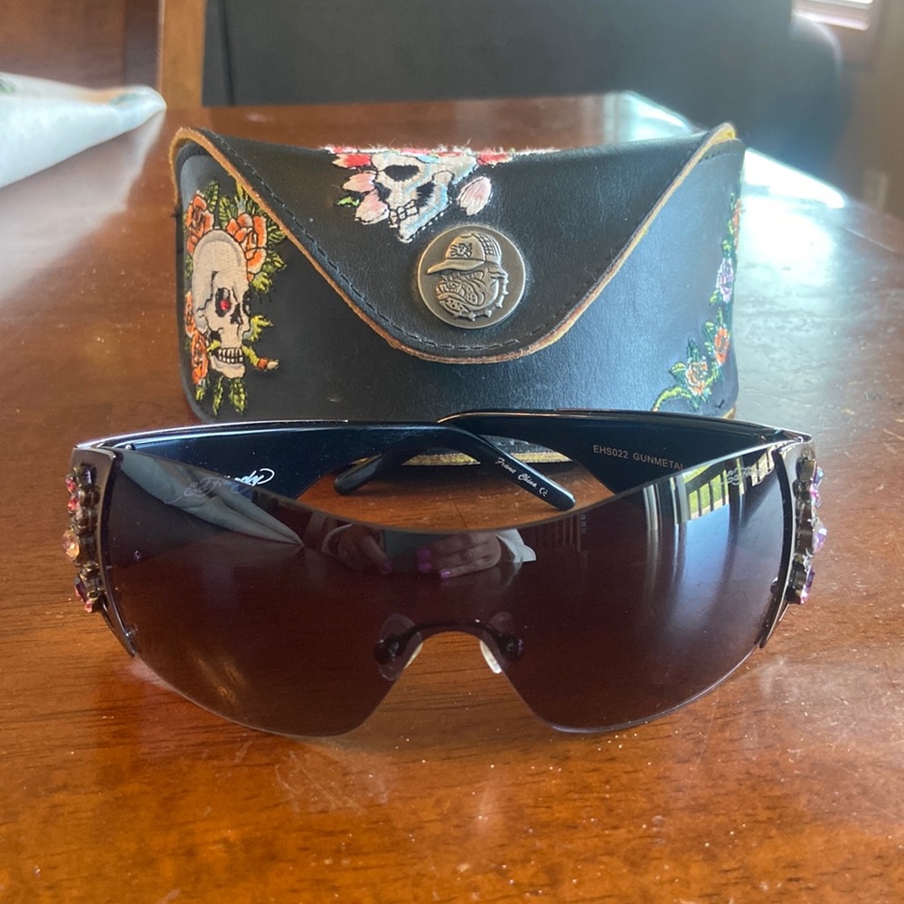 Ed Hardy Vintage Gunmetal Sunglasses